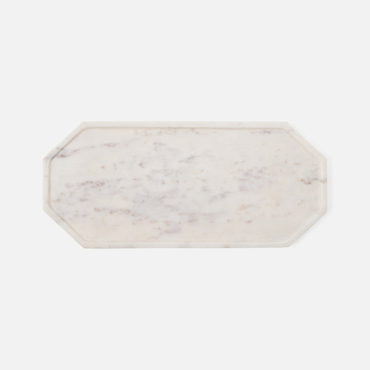 Aila White Marble Serving Tray Large