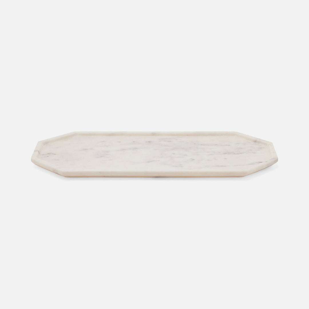 Aila White Marble Serving Tray Large