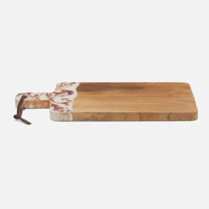 Austin Amber Swirled Serving Board Resin/Natural Teak 235X12