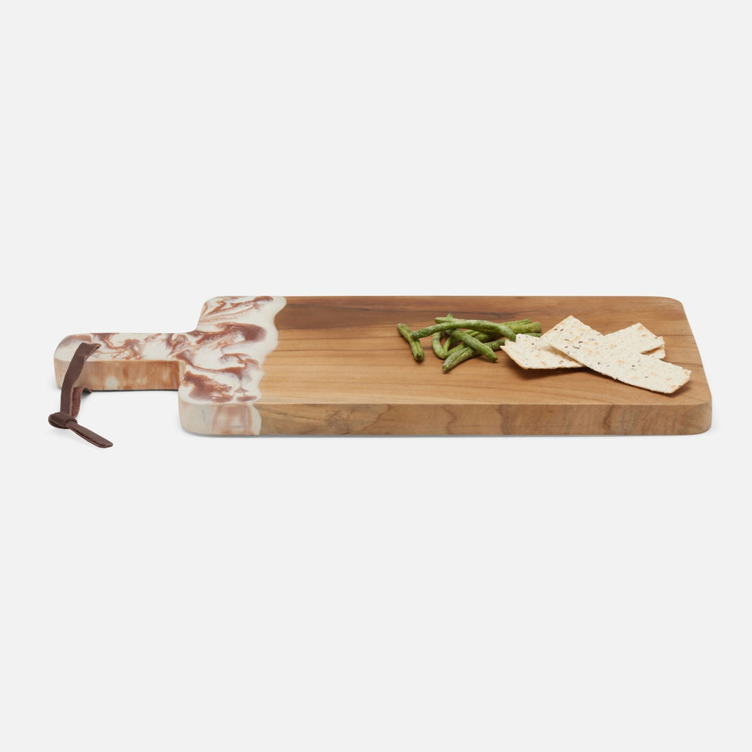 Austin Amber Swirled Serving Board Resin/Natural Teak 235X12