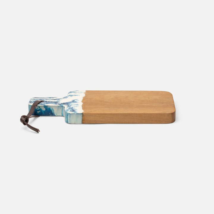 Austin Blue Swirled Resin/Natural Teak Serving Board 165X8