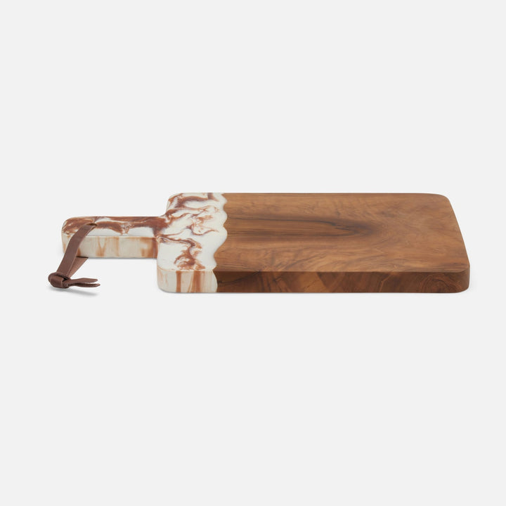 Austin Amber Swirled Serving Board Resin/Natural Teak 195X12