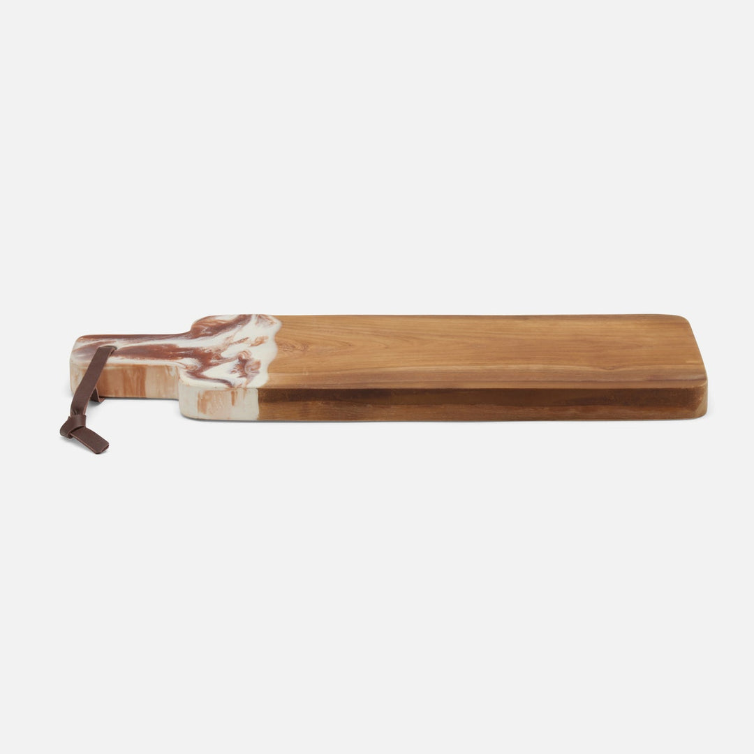 Austin Amber Swirled Serving Board Resin/Natural Teak 22X75