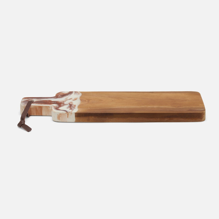 Austin Amber Swirled Serving Board Resin/Natural Teak 22X75