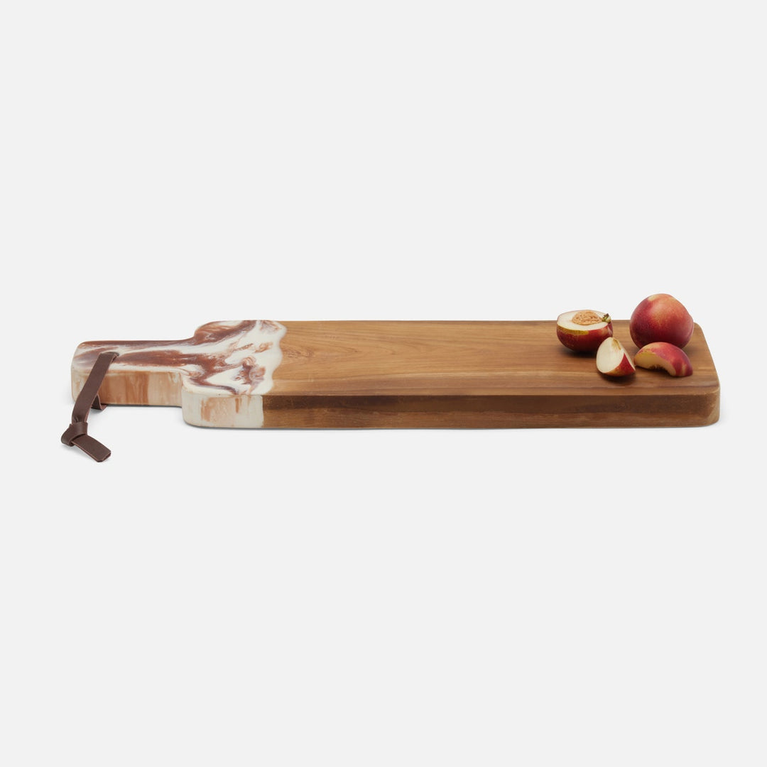 Austin Amber Swirled Serving Board Resin/Natural Teak 22X75