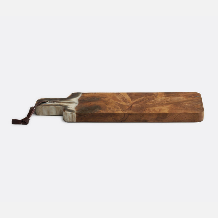 Austin Brown Swirled Serving Board Resin/Natural Teak 22X75