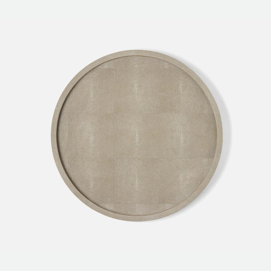 Calvin Sand Lazy Susan Realistic Faux Shagreen 18"D