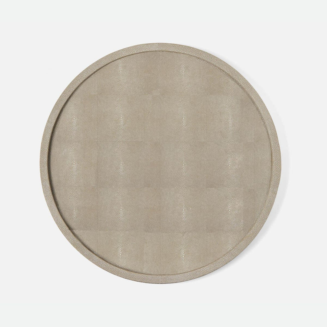 Calvin Sand Lazy Susan Realistic Faux Shagreen 24"D