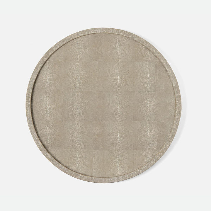 Calvin Sand Lazy Susan Realistic Faux Shagreen 24"D