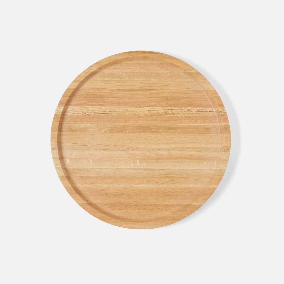 David Natural Oak Wood Lazy Susan 18"D
