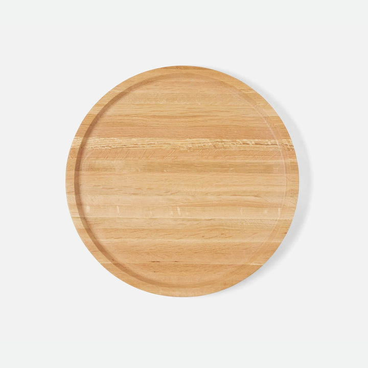 David Natural Oak Wood Lazy Susan 18"D
