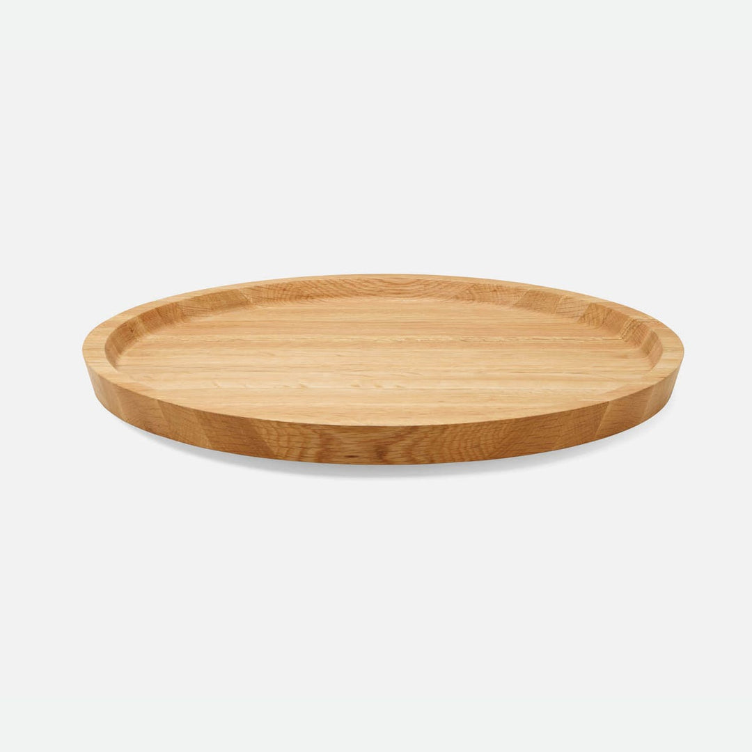 David Natural Oak Wood Lazy Susan 18"D
