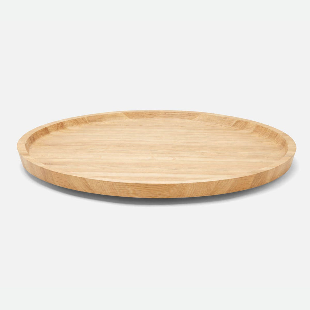 David Natural Oak Wood Lazy Susan 24"D