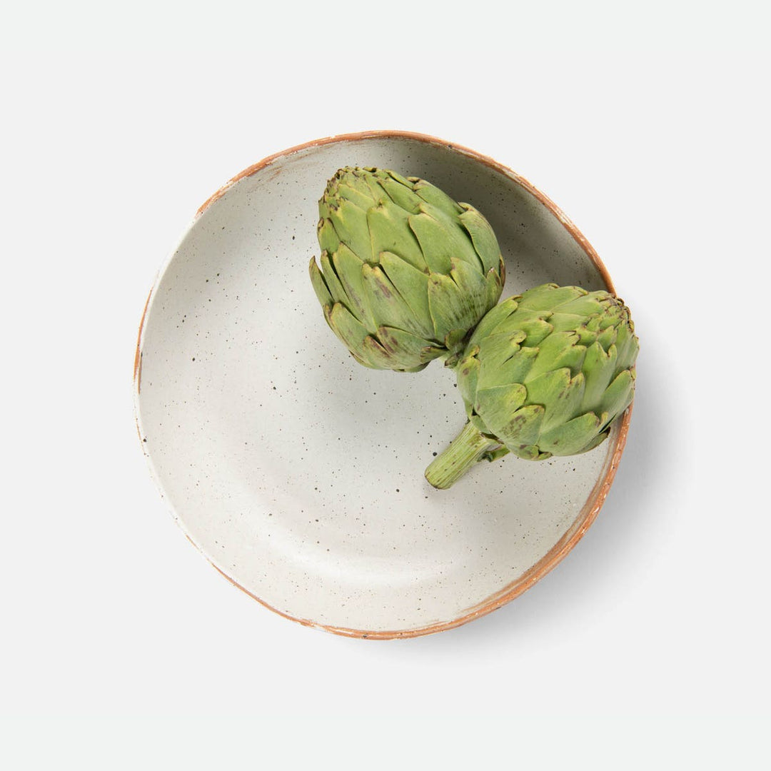 Dawson Large Rustic White Round Serving Bowl Pack/2