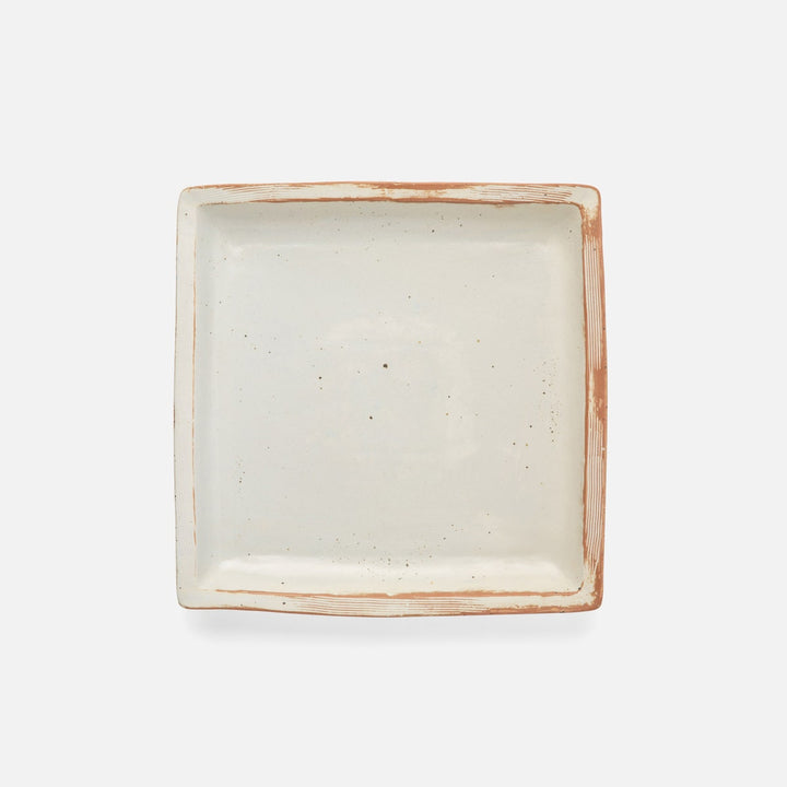 Dawson Large Rustic White Square Serving Platter Pack/2