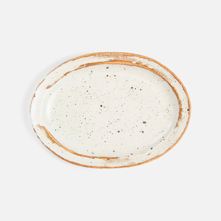 Dawson Medium Rustic White Serving Platter Pack/2