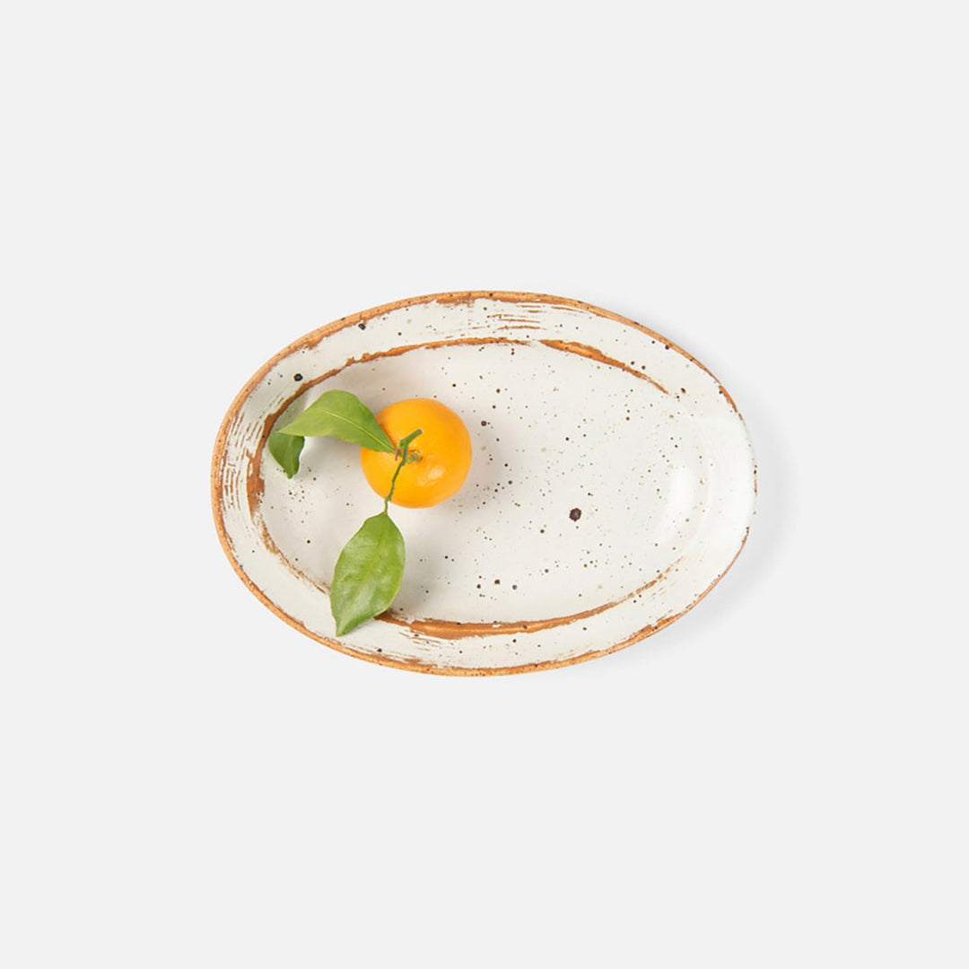 Dawson Small Rustic White Serving Platter Pack/2
