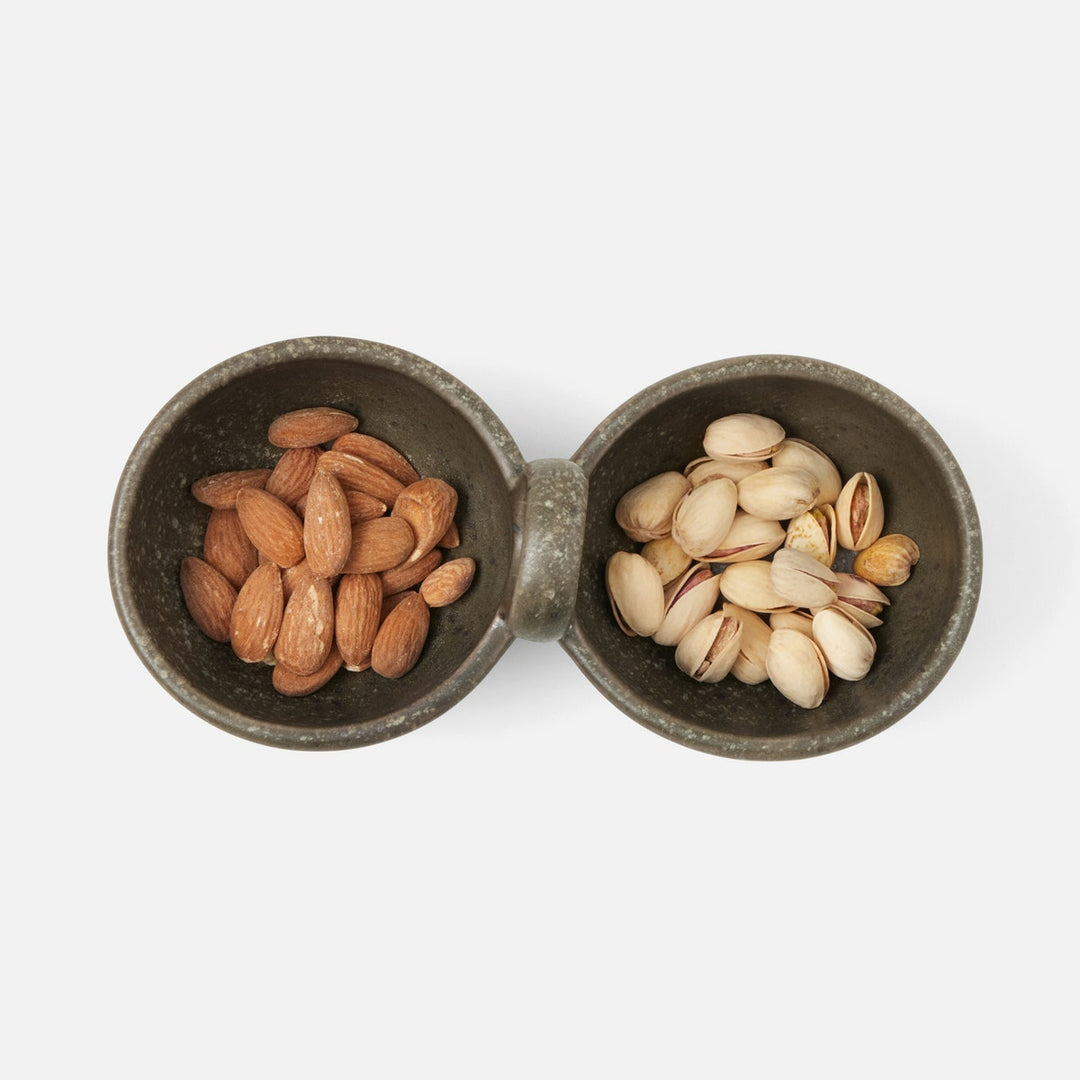 Desmond Gray Salt Glaze Snack Bowl Stoneware Double Pack/2