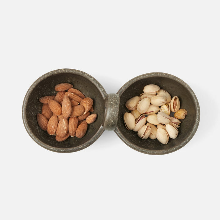 Desmond Gray Salt Glaze Snack Bowl Stoneware Double Pack/2