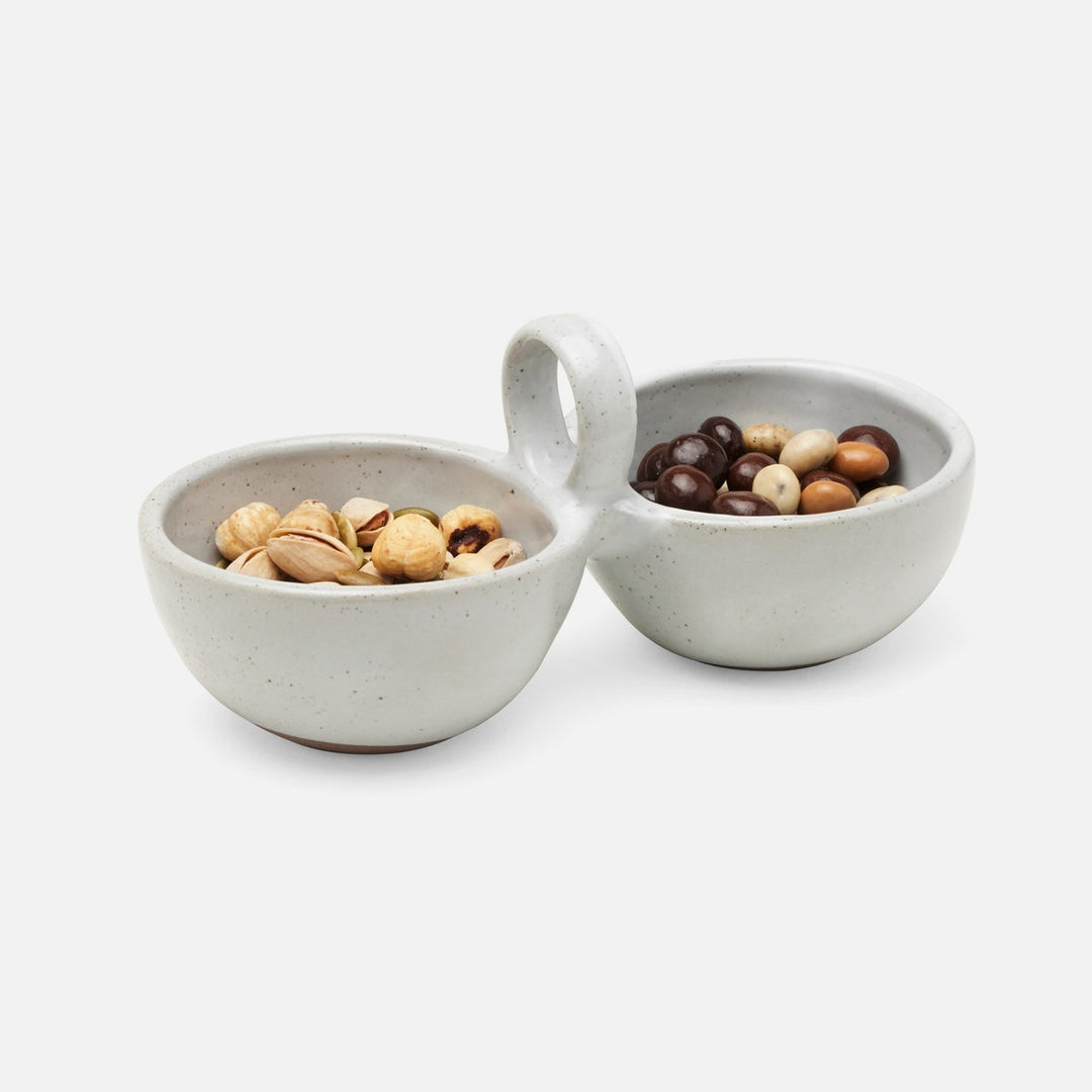 Desmond White Salt Glaze Snack Bowl Stoneware Double Pack/2