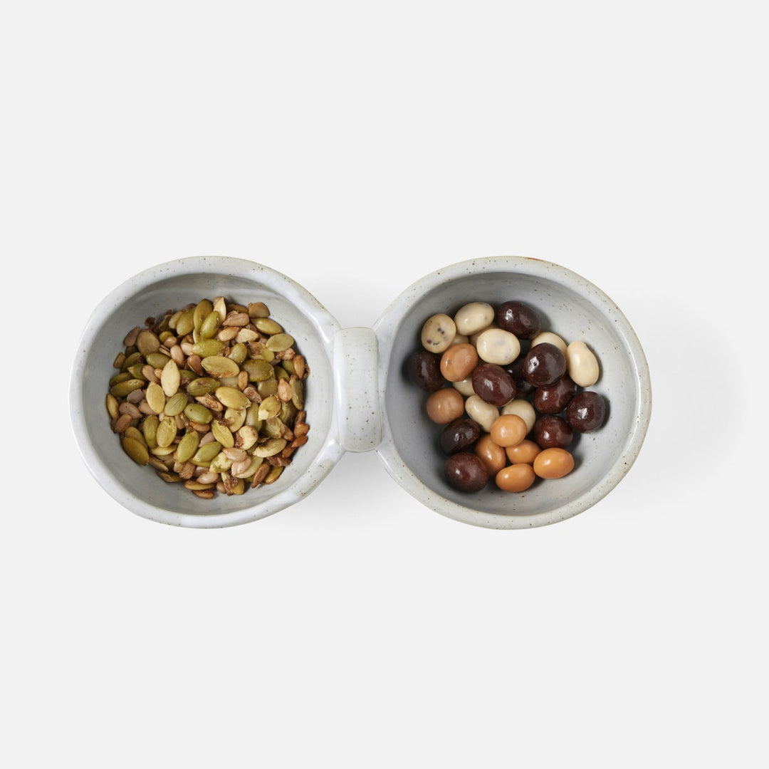Desmond White Salt Glaze Snack Bowl Stoneware Double Pack/2