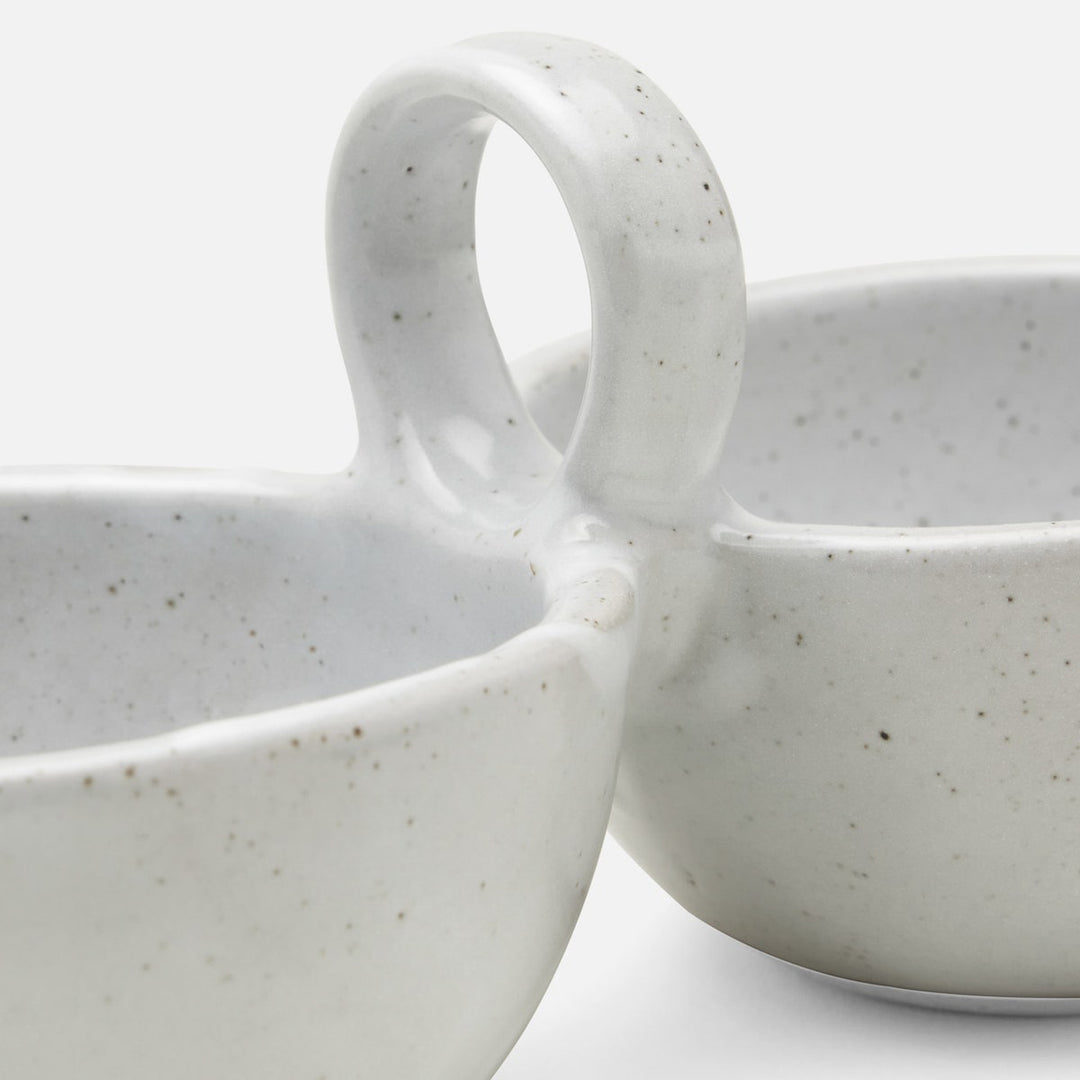 Desmond White Salt Glaze Snack Bowl Stoneware Double Pack/2