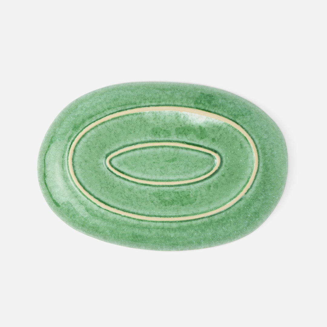 Eloise Reactive Emerald Serving Platter Large Pack/2