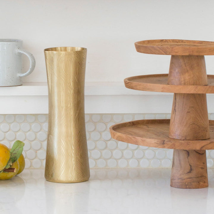 Fabre Medium Natural Cake Stand Pack/2