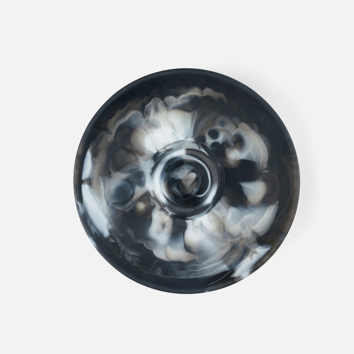 Hugo Black Swirled Chip And Dip Bowl Resin