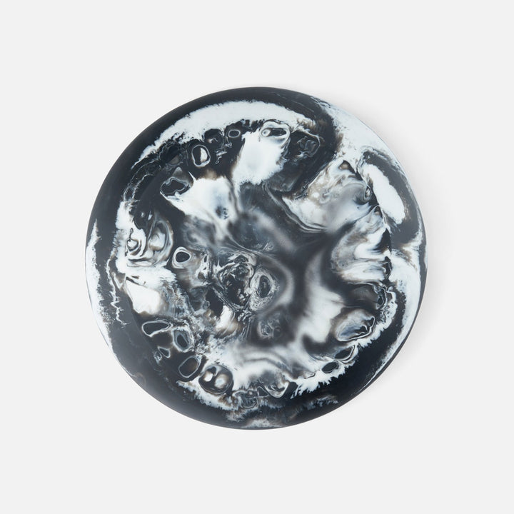 Hugo Black Swirled Chip And Dip Bowl Resin