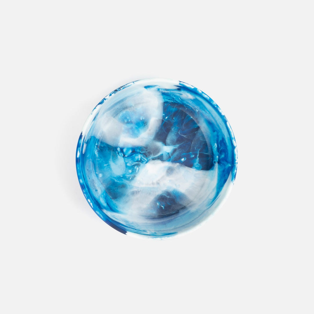 Hugo Blue Swirled Serving Bowl Resin Small Pack/2