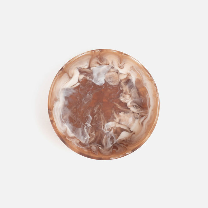 Hugo Brown Swirled Serving Bowl Resin Small Pack/2