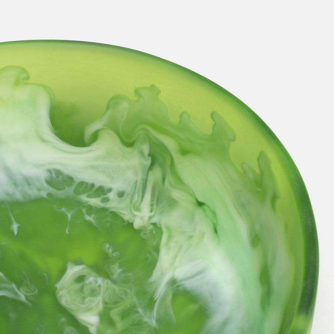 Hugo Green Swirled Serving Bowl Resin Small Pack/2