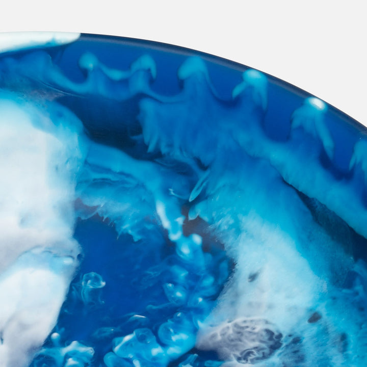 Hugo Blue Swirled Serving Bowl Resin Large