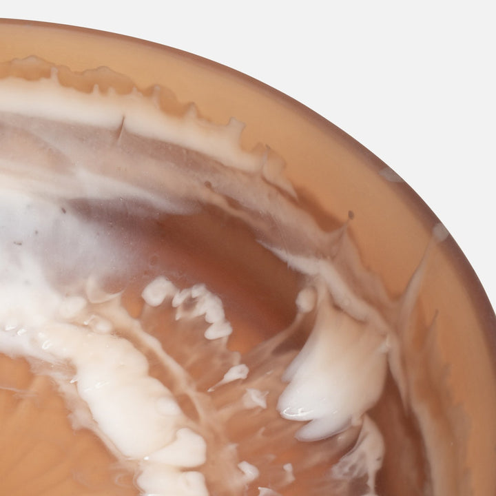 Hugo Brown Swirled Serving Bowl Resin Large