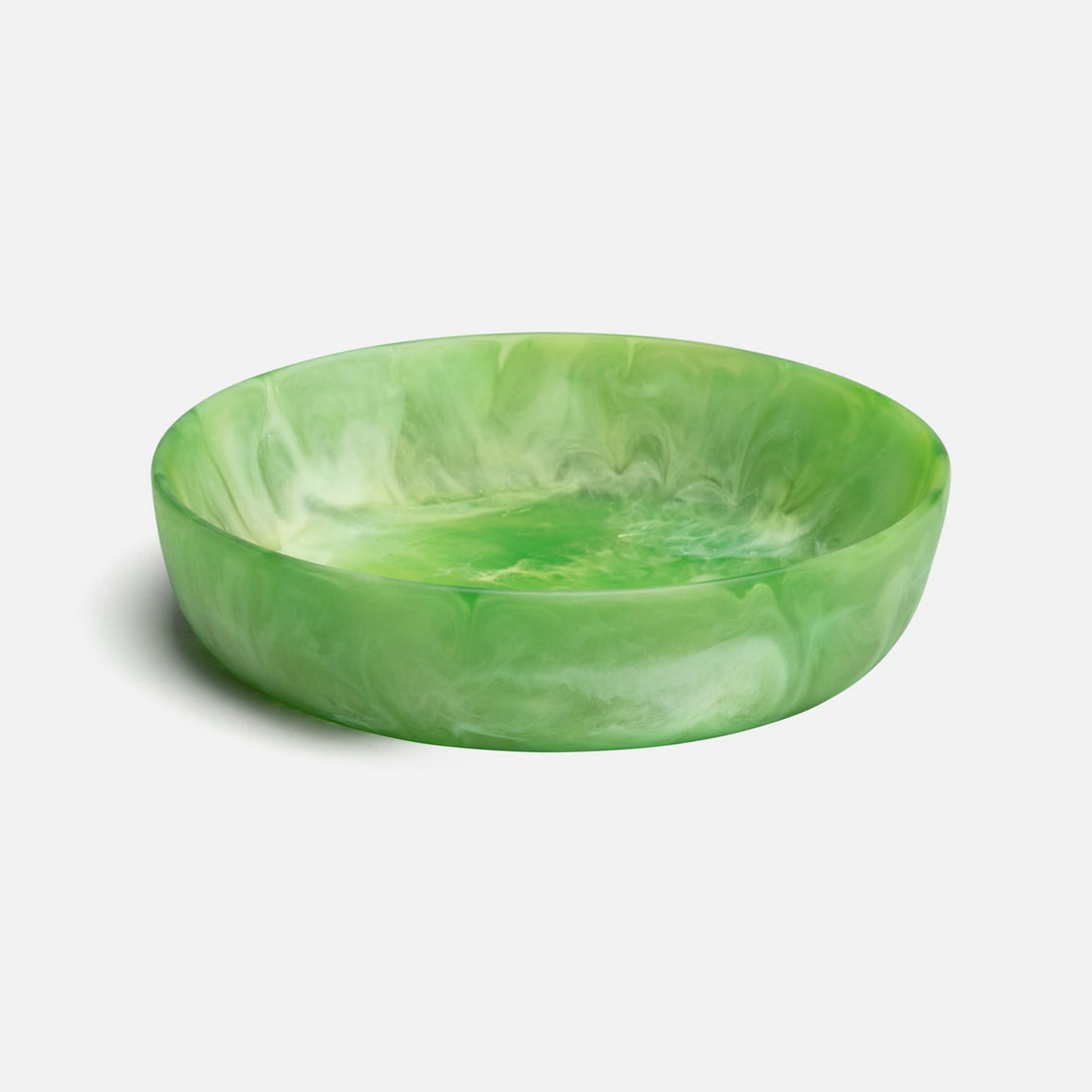 Hugo Green Swirled Serving Bowl Resin Large
