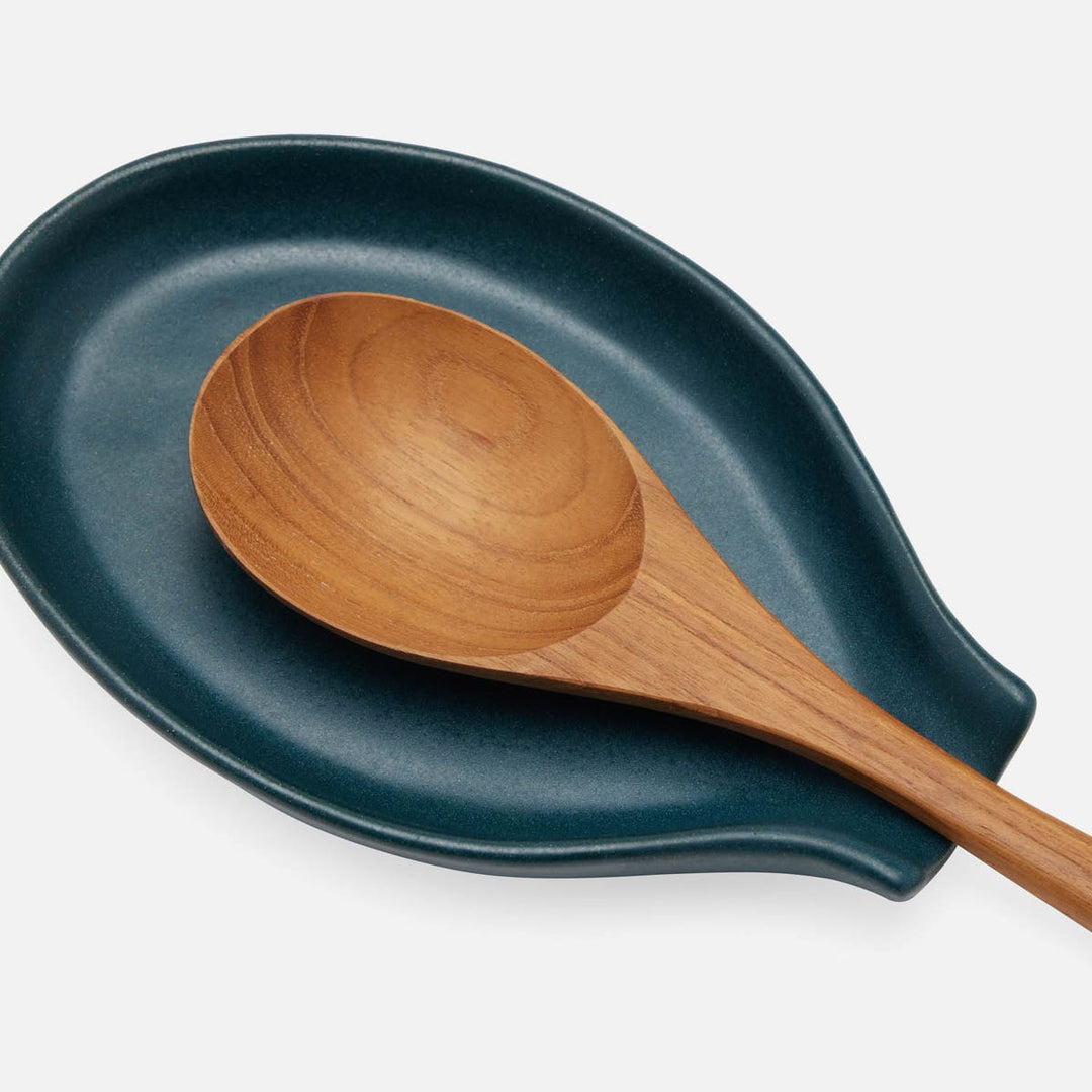 Marcus Midnight Teal Spoon Rest Stoneware Set/3