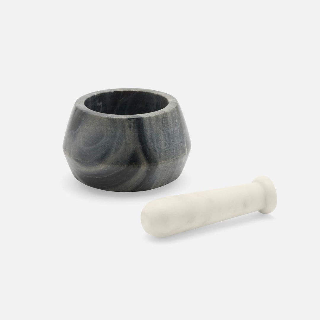 Moira Black/White Mortar And Pestle Marble