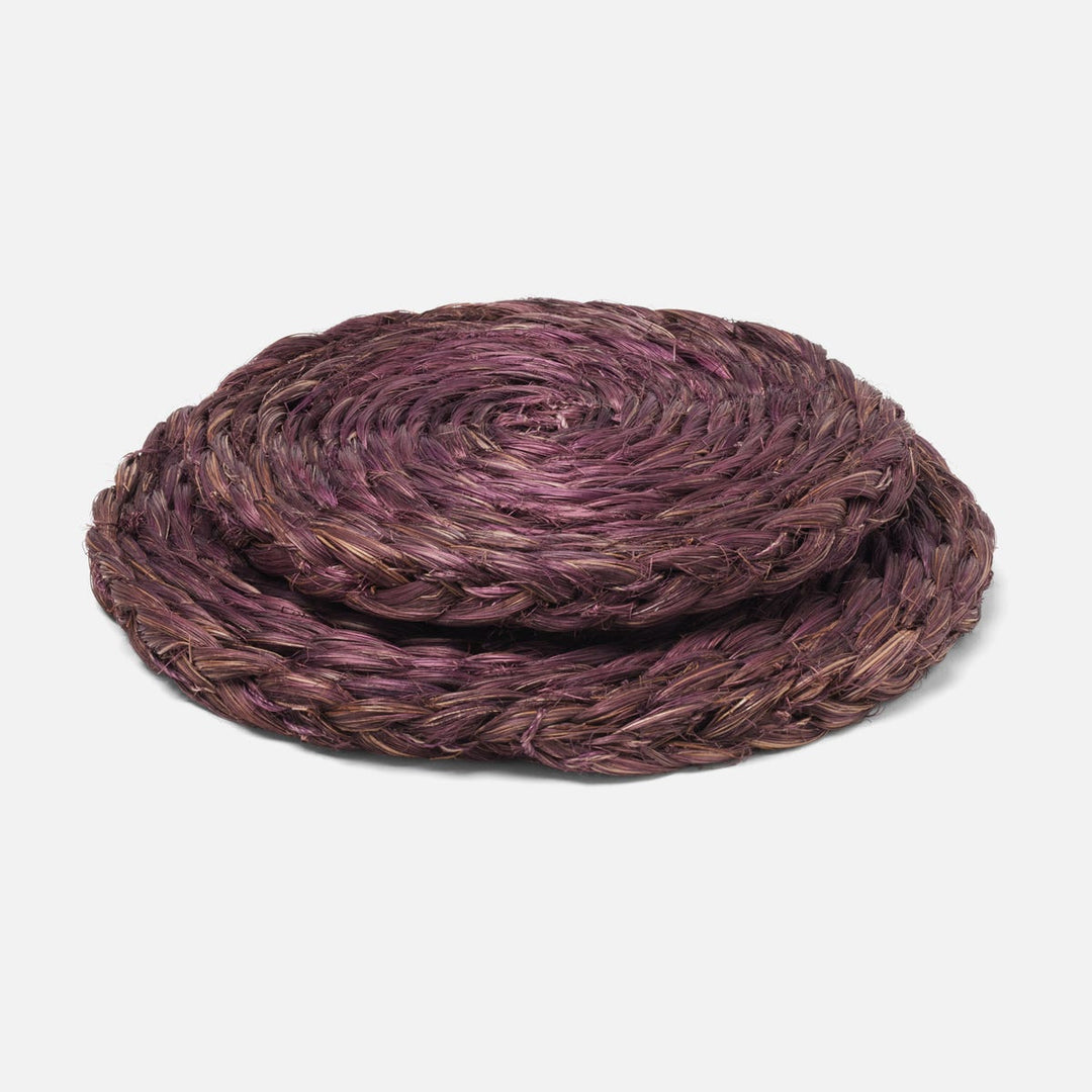 Reid Amethyst Round Pot Trivets Abaca Set/2