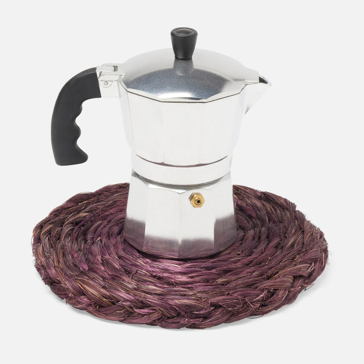Reid Amethyst Round Pot Trivets Abaca Set/2
