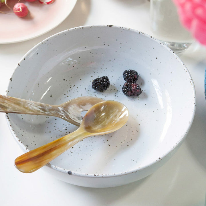 Marcus White Salt Glaze Deep Serving Bowl Stoneware Large