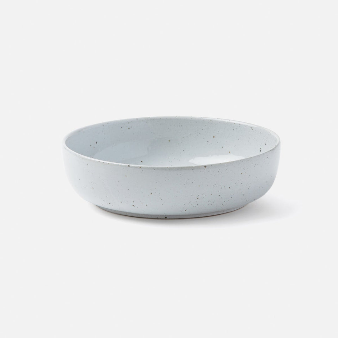 Marcus White Salt Glaze Round Serving Bowl Stoneware Small Pack/2