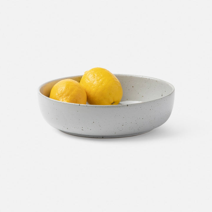 Marcus White Salt Glaze Round Serving Bowl Stoneware Small Pack/2