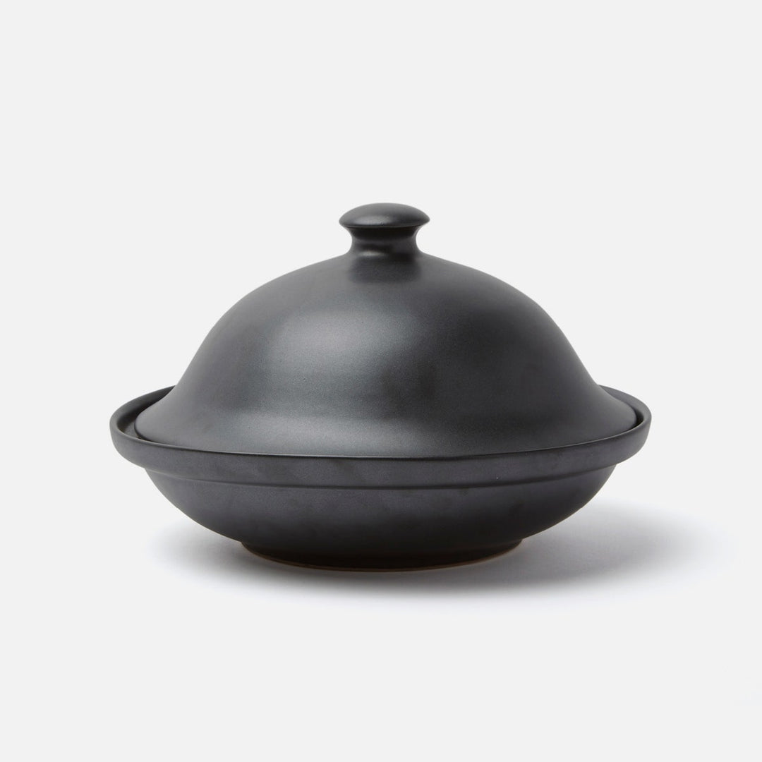 Marcus Black Glaze Cloche Serving Bowl Stoneware Large