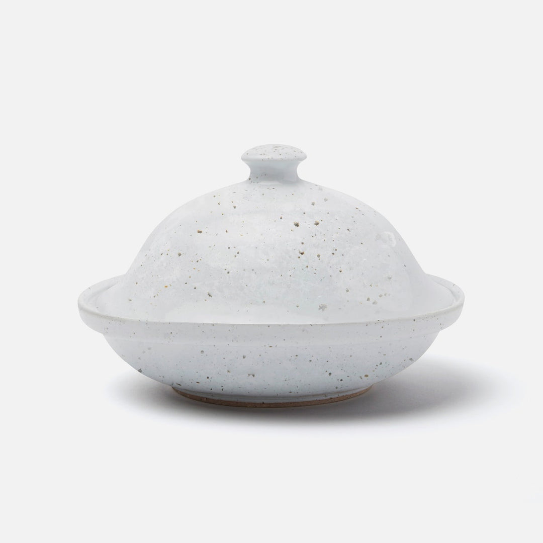 Marcus White Salt Glaze Cloche Serving Bowl Stoneware Large