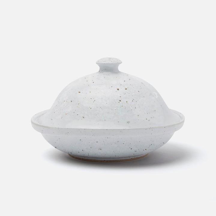 Marcus White Salt Glaze Cloche Serving Bowl Stoneware Large