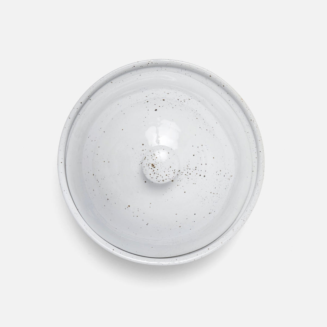 Marcus White Salt Glaze Cloche Serving Bowl Stoneware Large