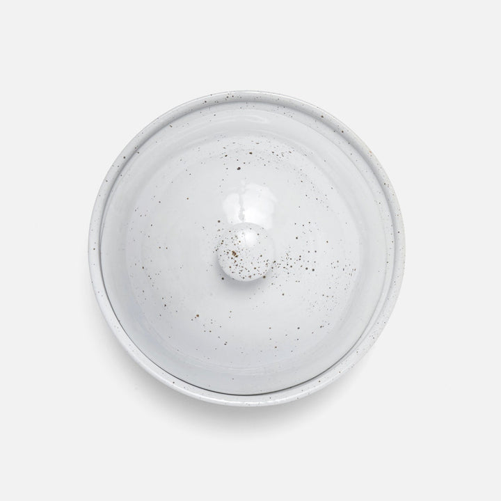 Marcus White Salt Glaze Cloche Serving Bowl Stoneware Large