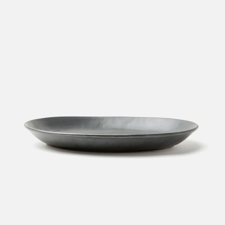 Marcus Black Glaze Oval Serving Platter Stoneware Large Pack/2