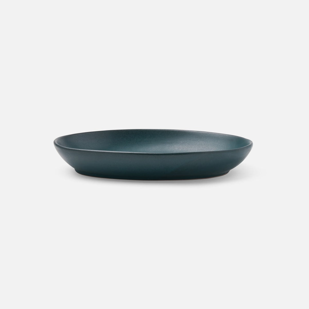 Marcus Midnight Teal Oval Serving Platter Stoneware Large Pack/2